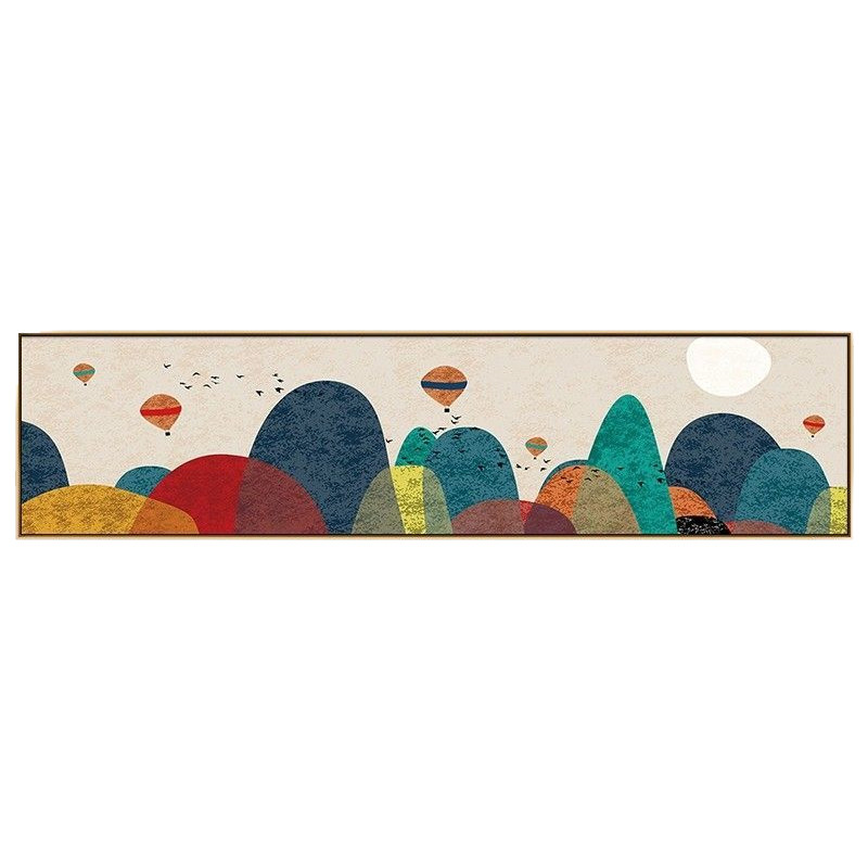 现代儿童卧室卡通壁画男女孩房间床头温馨装饰画墙面横幅简约挂画