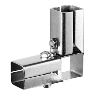 30x30方管不锈钢连接件夹片二三通兰花架货架钢管接头桌椅紧固件