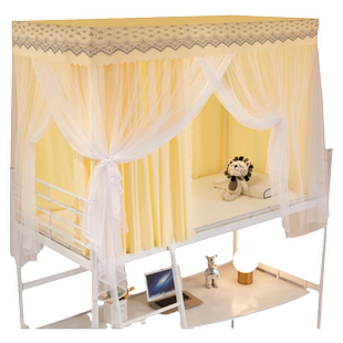 床帘宿舍上铺无涂层无甲醛不覆膜大学生宿舍一体式强遮光床帘蚊帐