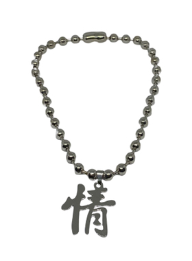 情字情侣钛钢圆珠链蹦迪项链