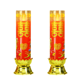 婚庆电子蜡烛led无烟防风结婚蜡烛灯喜庆浪漫红烛电子龙凤烛婚礼