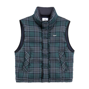 TurnSignal潮牌格纹羽绒马甲女秋冬2025新款加厚外穿马甲外套冬季