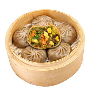 荞麦包子早餐半成品小笼包荠菜鸡蛋包轻食代餐主食粗粮魔芋饱腹