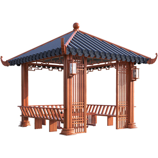 厂家定制古建长廊葡萄架阳光房承接工程仿古四六角遮阳铝合金凉亭