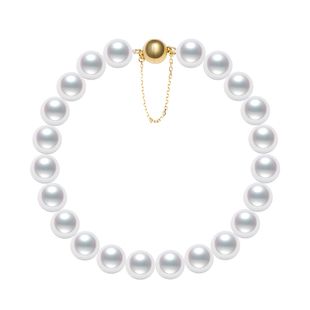 GiO珠宝 18K金磁吸扣无核淡水珍珠手链女吉尔德极光欧若拉手串