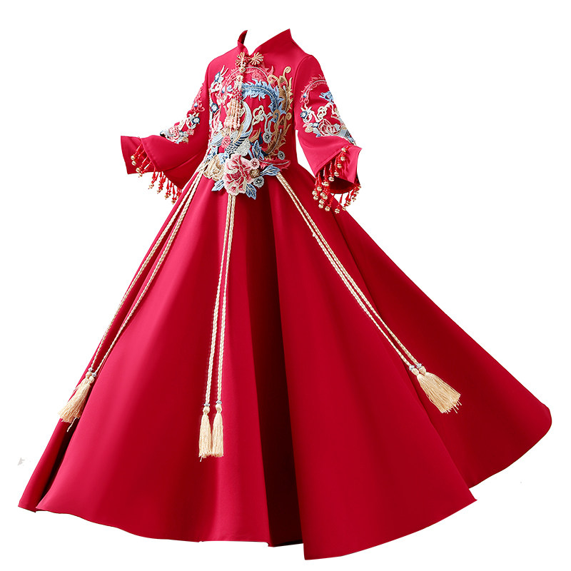 爱贝佳厚款秋冬季女童汉服包邮