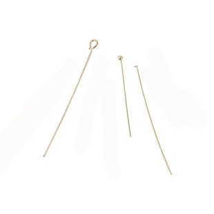 9字针T针平头针球针50根套装保色18k包金手工耳饰耳环diy材料配件