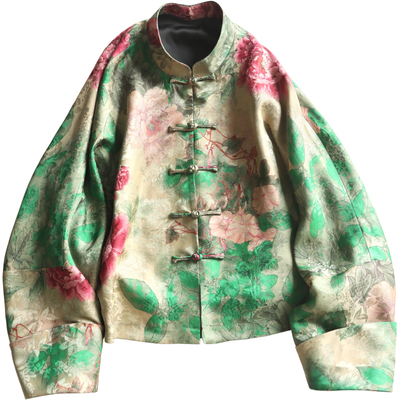 印花外套云澍桑蚕丝盘扣新中式