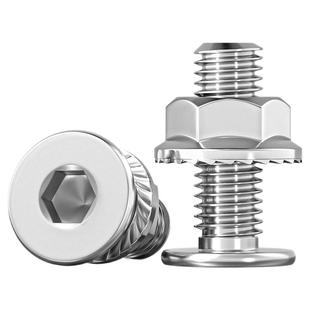 304不锈钢CM大平头超薄头C头扁平头内六角螺丝钉法兰边螺母套装M5