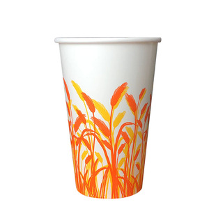 一次性杯子加厚盖欧八热饮冰冻饮料奶茶咖啡豆浆杯商用双淋膜纸杯