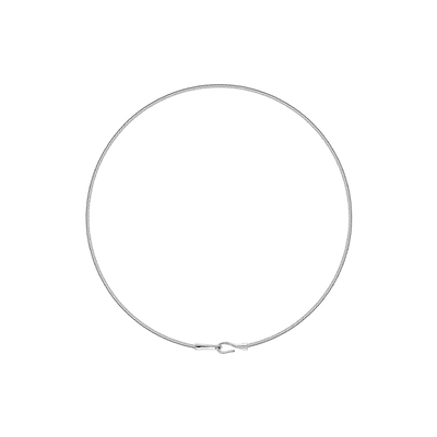 EWEST 大写小Q同款蛇骨链纯银项链女设计锁骨链颈链柔项圈毛衣链