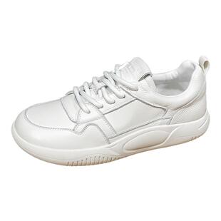 头层牛皮德训小单鞋女2026春秋新款女鞋真皮小白鞋阿甘鞋运动板鞋