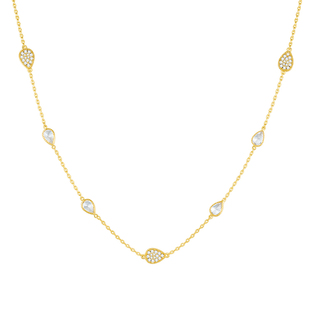 EAUFLORA雨滴项链高级感轻奢小众精致锁骨链女款2025新款颈链