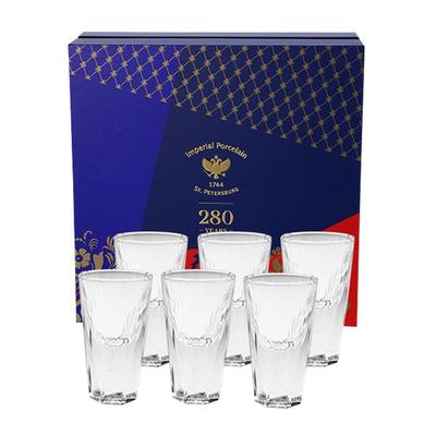 俄皇LOMONOSOV钻石系列白酒杯家用水晶玻璃酒杯一口杯烈酒杯礼盒