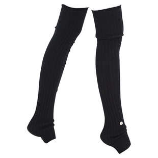 卡益秋冬新款含羊毛瑜伽护膝袜套堆堆袜女防滑保暖踩脚长筒过膝袜