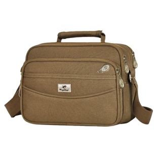 男女加厚帆布单肩包收钱包生意包多层斜跨包快递员包售票中老年包