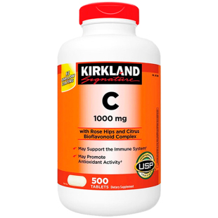 保税 美国Kirkland科克兰维生素C口服VC片1000mg500粒