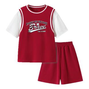 巴拉巴拉男童短袖套装宝宝运动两件套中幼童上衣2025夏装新款童装