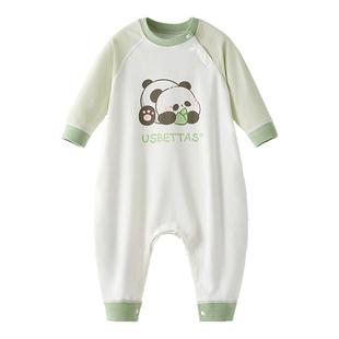 贝肽斯宝宝睡衣春夏纯棉居家服男女儿童连体睡衣短袖大童睡袋薄款