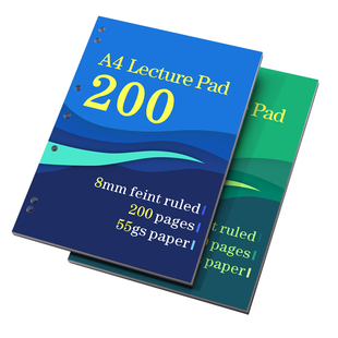 A4薄脆本七孔400页美式分栏厚本刷题本笔记本本子可平摊初高中生专用高颜值ins风小众不撞款草稿本加厚记事本