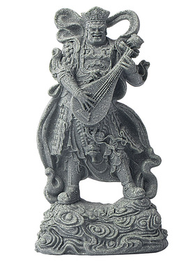 青砂石四大天王佛护法金刚摆件