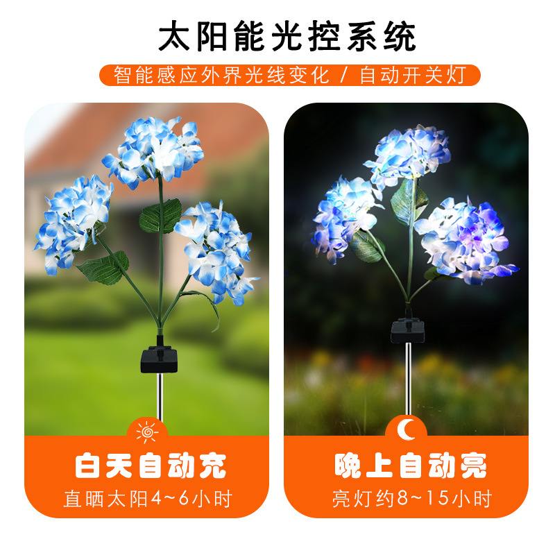 太阳能灯LED绣球花灯庭院插广场防水草坪灯户外氛围花园装饰灯地