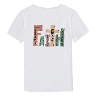 Faith Cross Religious Christian Kids T Shirt小孩短袖T恤纯棉