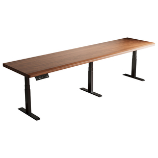 凡辰星河 实木双人电动升降桌电脑桌卧室大长条书桌办公桌工作台