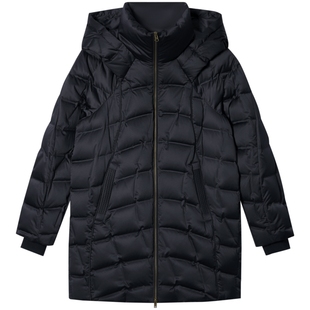 PSALTER诗篇时尚鹅绒服棉感纱连帽羽绒服女冬款