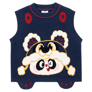 嘟嘟家儿童拜年服新年喜庆年装男童周岁礼服女童马甲宝宝汉服背心