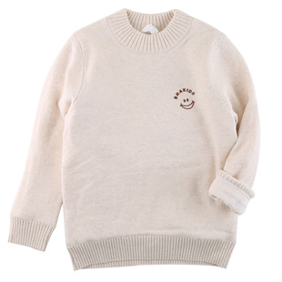 快活龙儿童毛衣宝宝加绒毛衣加厚棉线衣套头秋冬款男童男孩打底衫