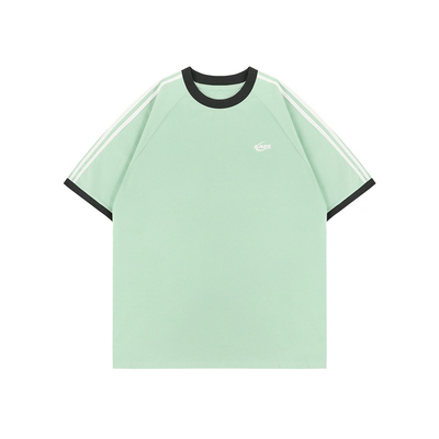 lemanism美式潮流两条杠T恤短袖男款2026夏季新款情侣半袖女上衣