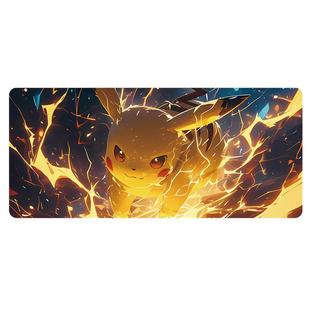 宝可梦皮卡丘鼠标垫超大加厚办公桌垫电脑键盘垫动漫电竞游戏垫