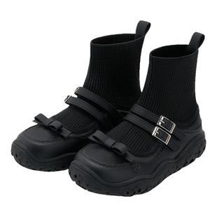 迪士尼米奇童鞋女童靴子2026春季新款公主靴棉鞋女孩加厚短靴袜靴