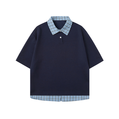 GOOZIMADE假两件polo衫短袖男夏