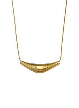 法式小众蛇骨链女简约冷淡风三角弯管吊坠高级感锁骨毛衣链不掉色