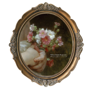 小美式复古个性圆形雕花装饰画玄关墙壁挂画单幅小众轻奢风格壁画