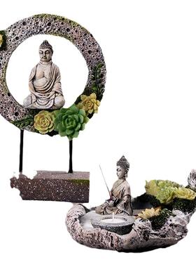 梅杜莎佛像微景观禅修会所摆件