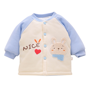 婴幼儿冬装厚外套宝宝冬季厚款婴儿棉服女宝加棉a类纯棉夹棉棉袄