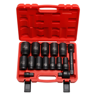 15件中风炮套筒组套3/4寸梅花六角套装变方接杆风动套头轮胎拆卸