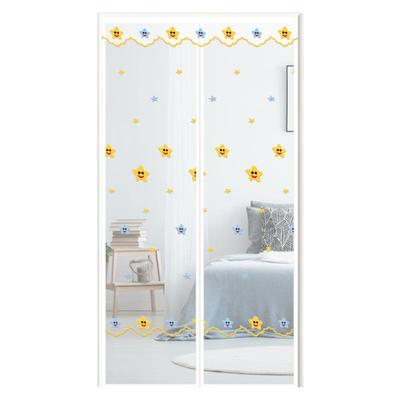 刺绣金刚网全磁条防蚊门帘纱门