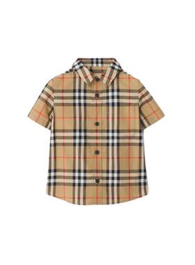 格纹棉质短袖衬衫BURBERRY