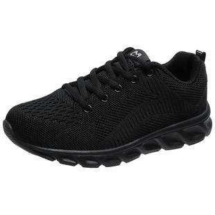 冬季二棉鞋加绒保暖全黑色运动鞋女防油防滑厨房工作鞋老北京布鞋