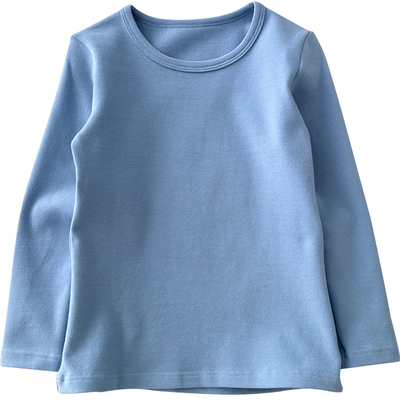 A类日系男童磨毛圆领长袖打底衫