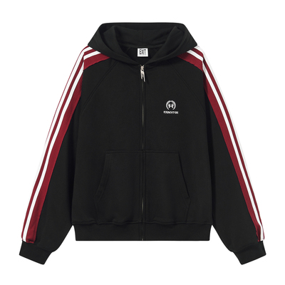 BLINDNOPLAN毛边撞色卫衣外套