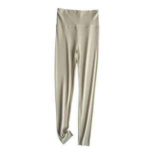 2024新款天丝棉加绒保暖高腰裤女士无痕修身长裤棉裤打底裤秋冬季