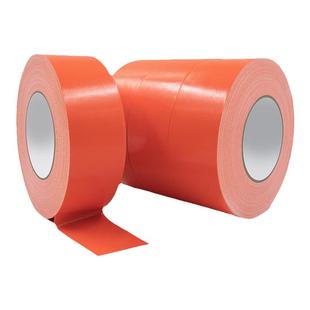 橘色地毯胶布单面撕下无痕防水强力彩色加宽强粘度装饰贴纸地标线贴墙窗户保护胶带桔色大卷50米橙色布基胶带