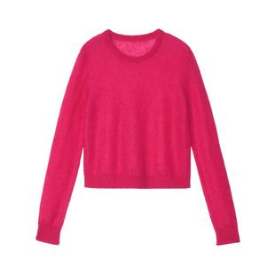 素然ZUCZUG 4M36秋季女士舒适超细马海毛圆领修身毛衣