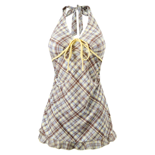 夏炎炎高级感2026新款泳衣女士泡温泉纯欲绝美保守连体遮肉泳装