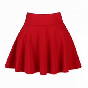 秋夏新款短裙防走光半身裙女红色大摆A字伞裙夏水兵舞蓬蓬裙潮